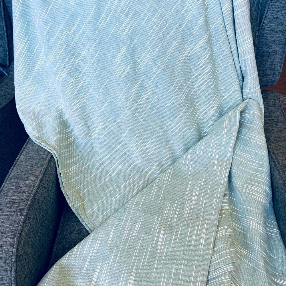 Linen Textured Sage 2-pc Window Curtains Set